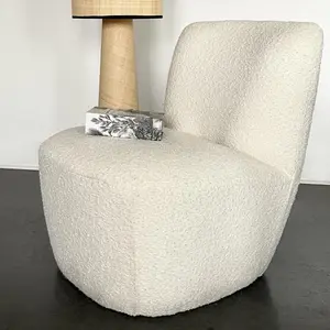 Eve curly fabric armchair Opjet image-2