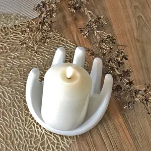 Decorative object ceramic hand dish Opjet image-1