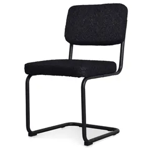 Capsule chair with boucle fabric legs Opjet image-0