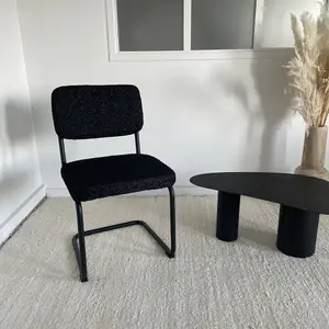 Capsule chair with boucle fabric legs Opjet image-3