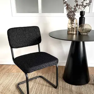 Capsule chair with boucle fabric legs Opjet image-2