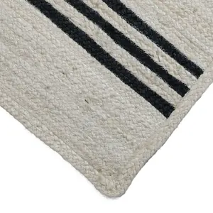 Striped jute rug Opjet image-3