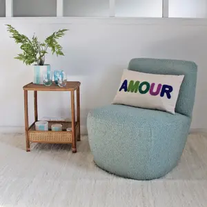 Eve curly fabric armchair Opjet image-3