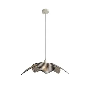 Lámpara colgante Flower de tela a cuadros Opjet image-1