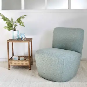Eve curly fabric armchair Opjet image-2
