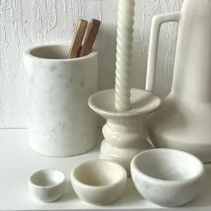 Uppsättning minifat i marmor Opjet (x3) image-2