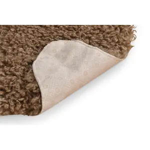 Teppich aus Tierhaut Kunstpelz gelockt Opjet image-1