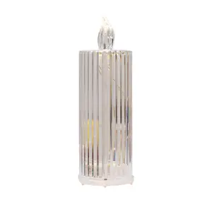 Decorative object striped led candle Opjet image-0