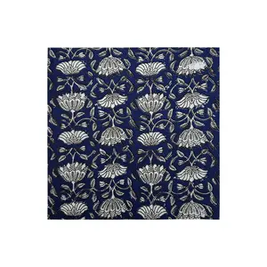 Serviette en papier block print fleurs Opjet (x20) image-0
