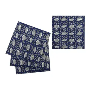 Serviette en papier block print fleurs Opjet (x20) image-1