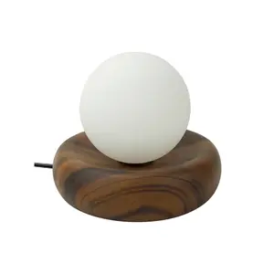 Keramická lampa v dřevěném stylu Opjet image-0
