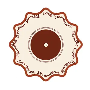 Tischset rund starr Schrift Opjet image-0