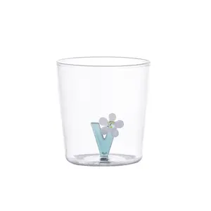 Glas natur alfabet v blomma Opjet image-0