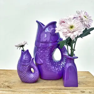 Jarrón de cerámica con forma de pez Opjet PM image-2