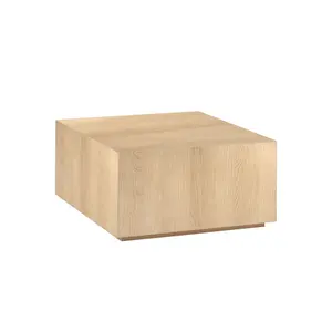 Square coffee table with oak effect Opjet Maxime image-0