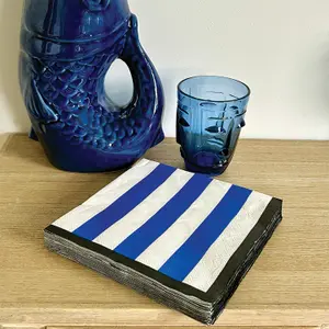 striped paper napkin Opjet (x20) image-1