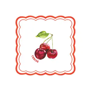 Cherry fig paper napkin Opjet (x20) image-0
