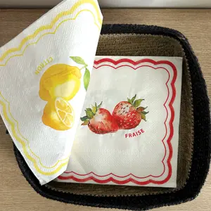 strawberry paper napkin Opjet (x20) image-2