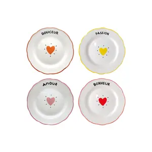 Juego de platos de postre amor corazón Opjet (x4) image-0