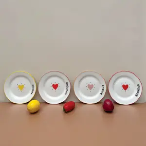 Juego de platos de postre amor corazón Opjet (x4) image-1