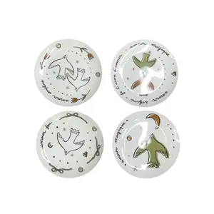 Set de platos de postre amor aves Opjet (x4) image-0
