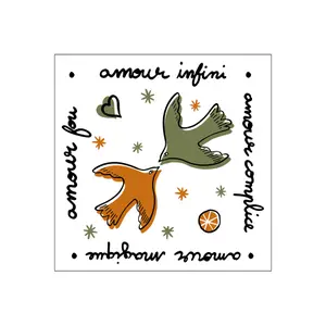 Servilleta de papel amor pájaros Opjet (x20) image-0