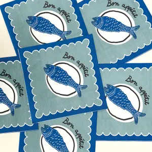 Papier Serviette Fische Opjet (x20) image-1