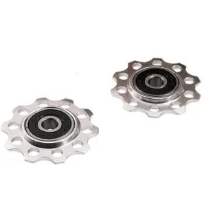 Pair of derailleur pulleys with aluminium bearings Optimiz image-0