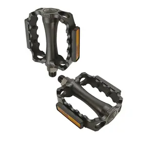 One-piece aluminum pedals with adjustable footrest Optimiz 9/16