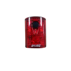 Éclairage recharge USB arrière 15 lumens 3 LED 4 modes fixation tige de selle Optimiz