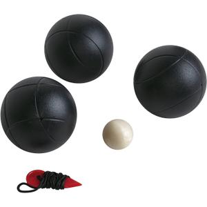 a2100708-geriffelte-boccia-kugeln-aus-metall-out2play-o2p-x3-schwarz-weiss-27x8-5x8-5-cm