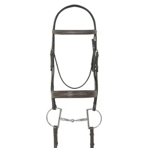 Wide Flat Horse Bridle Ovation Elite Traditional Crown