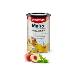 Bebida deportiva durante el ejercicio malto Overstim pêche image-0