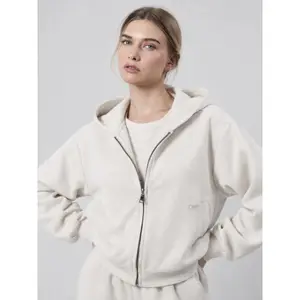 Sweatshirt à capuche interlock zippé femme OWN off with nature image-1
