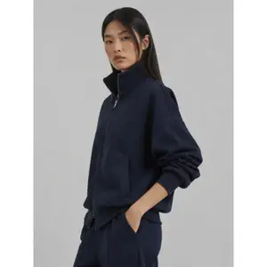 Sweatshirt à capuche interlock zippé col montant femme OWN off with nature image-3