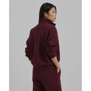 Sweatshirt à capuche interlock zippé col montant femme OWN off with nature image-1