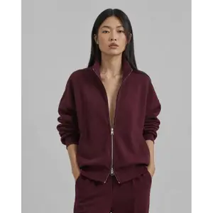 Sweatshirt à capuche interlock zippé col montant femme OWN off with nature image-3