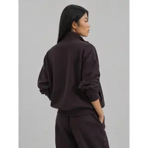 Sweatshirt à capuche zippé col montant interlock femme OWN off with nature image-1