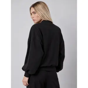 Jaqueta Interlock Bomber Feminina Loose Fit OWN off with nature image-2