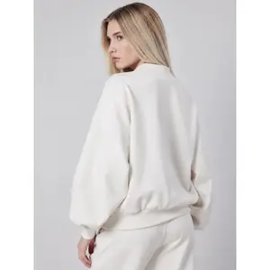 Jaqueta Interlock Bomber Feminina Loose Fit OWN off with nature image-2