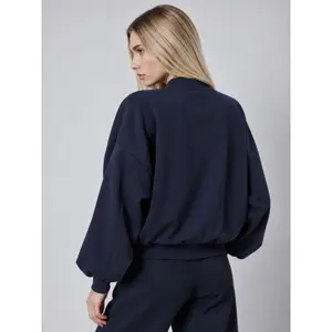 Jaqueta Interlock Bomber Feminina Loose Fit OWN off with nature image-2