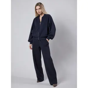 Jaqueta Interlock Bomber Feminina Loose Fit OWN off with nature image-3
