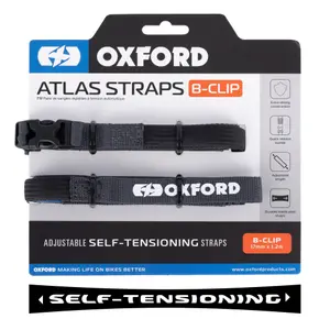 Motorcycle straps Oxford Atlas B-Clip Asphalt image-1