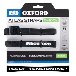 Motorcycle straps Oxford Atlas G-Hook (x2)