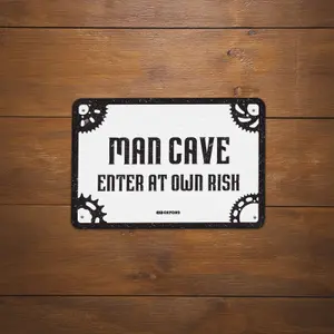 Μέταλλος πινακίδα γκαράζ Oxford Man Cave image-1