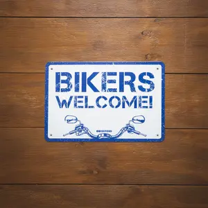 Μέταλλος πινακίδα γκαράζ Oxford Welcome image-1