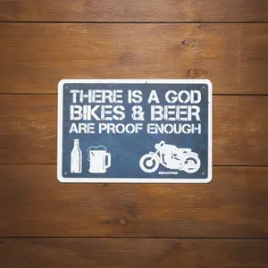 Metallplatte Garage Oxford There Is A God image-1