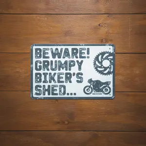 Μέταλλος πινακίδα γκαράζ Oxford Beware image-1