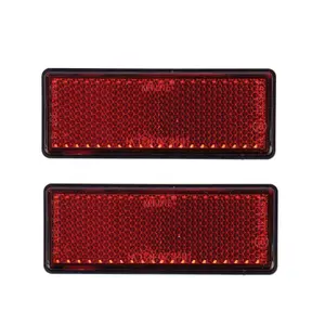 Pair of self-adhesive motorcycle reflectors - rectangular Oxford image-0