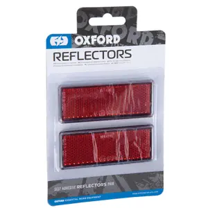 Pair of self-adhesive motorcycle reflectors - rectangular Oxford image-2